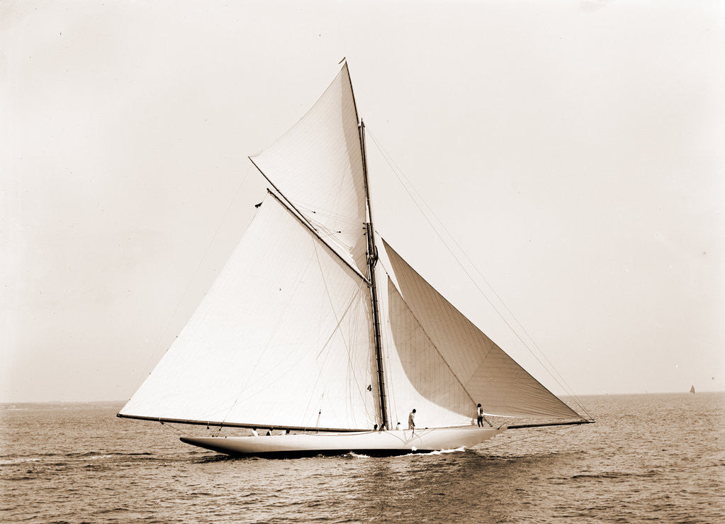 Detail of Gloriana, Corinthian sweepstakes, Corinthian Yacht Club, Gloriana (Yacht) by Anonymous