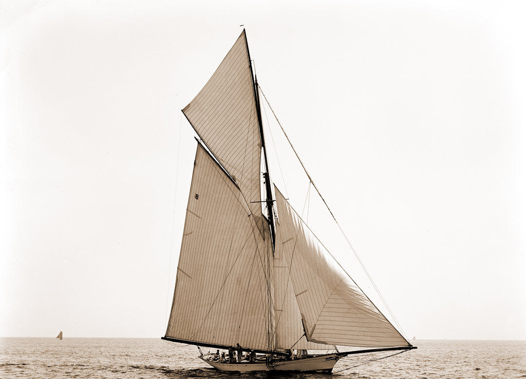 Detail of Mineola, Corinthian Sweepstakes, August 17, 1891, Corinthian Yacht Club, Mineola (Yacht) by Anonymous