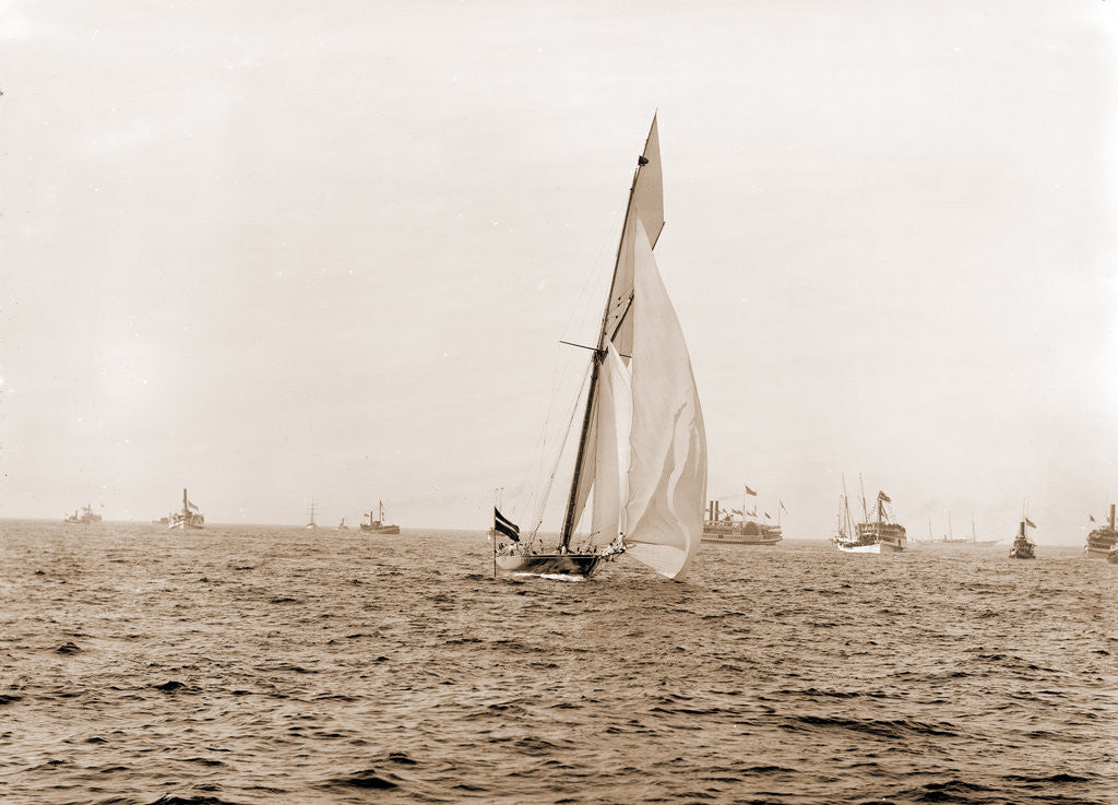 Detail of Valkyrie rounding outer mark, Valkyrie II (Yacht) by Anonymous