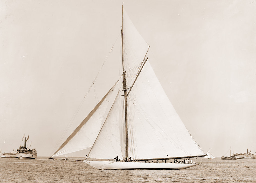 Detail of Vigilant before the start, Vigilant (Yacht) by Anonymous