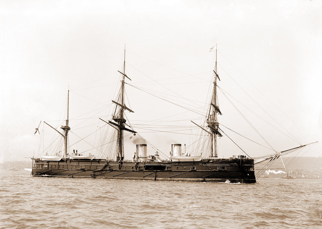 Detail of Dmitri Donskoi, Russian ship, Dmitri Donskoi (Cruiser), 1880 by Anonymous