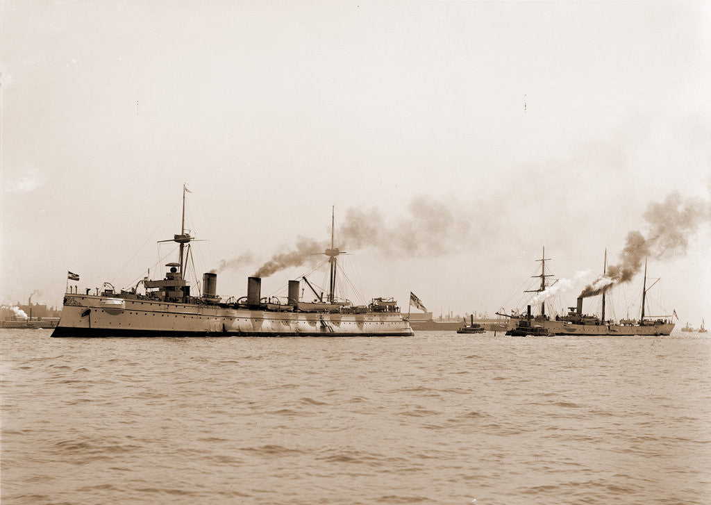Detail of Kaiserin Augusta and Seeadler, German ships, Kaiserin Augusta (Ship), 1890 by Anonymous
