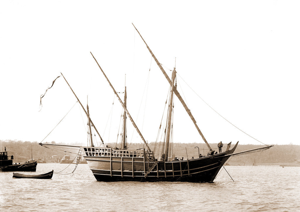 Detail of Spanish caravel Nina, Nina (Caravel : Replica), 1893 by Anonymous