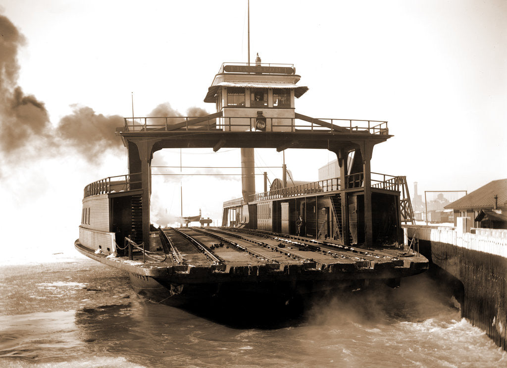 Detail of Car ferry, Detroit River, 1880 by Anonymous