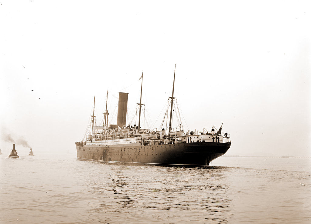Detail of Saxonia, Cunard Line, Saxonia (Steamship), 1880 by Anonymous