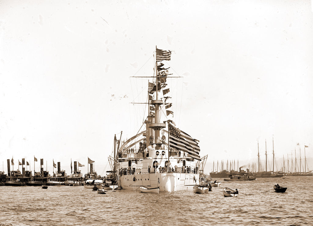 Detail of U.S.S. Kearsarge, Kearsarge (Battleship), 1898 by Anonymous