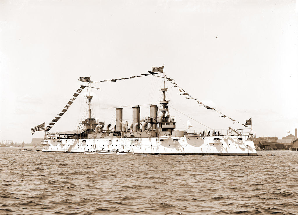 Detail of U.S.S. New York, New York (Cruiser), 1893 by Anonymous