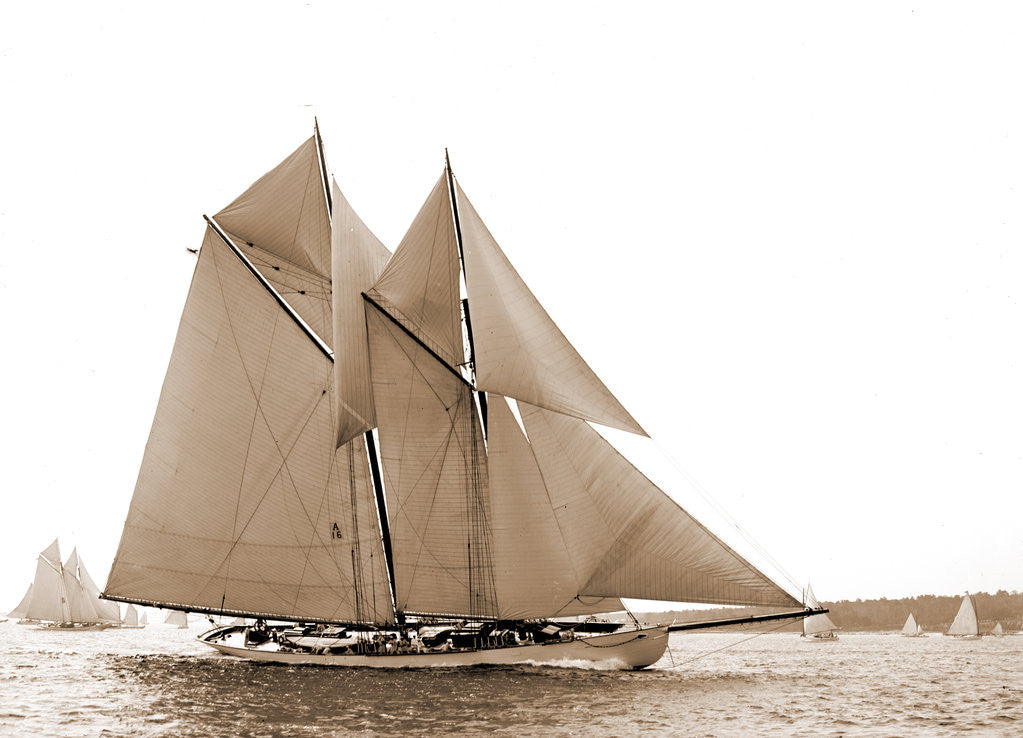 Detail of Hildegarde (Schooner), 1900 by Anonymous