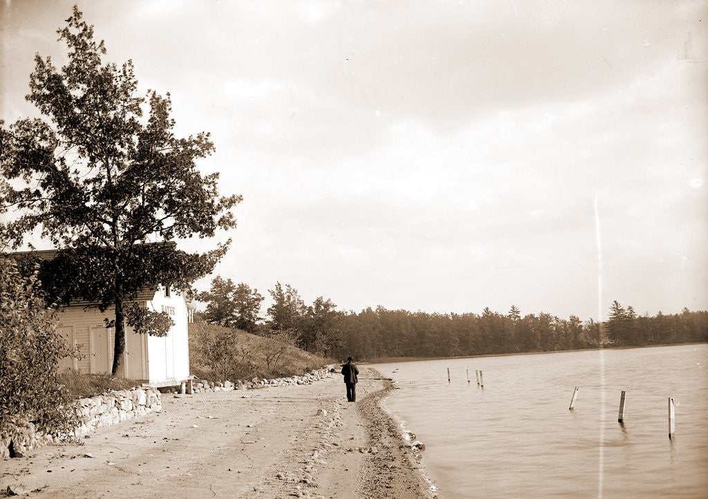 Detail of Bath house, Lake Orion by Anonymous