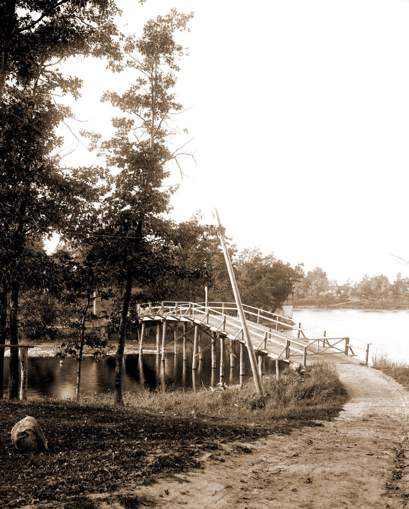 Detail of Bridge between Hogsback and Belleview Island, Lake Orion by Anonymous