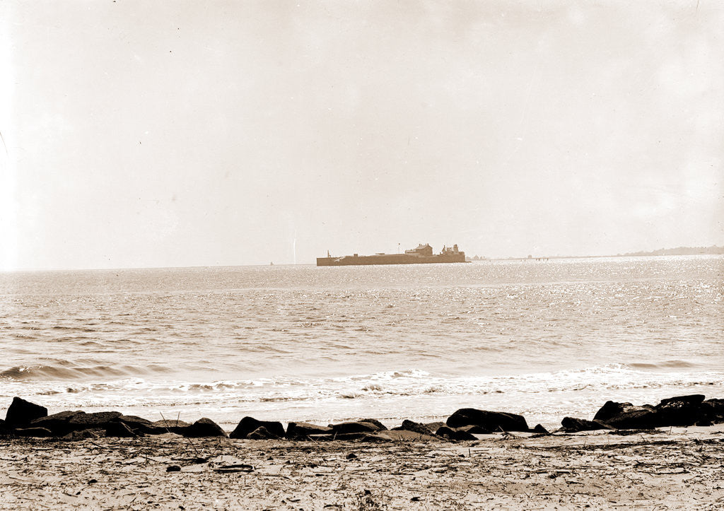 Detail of Fort Sumter from Sullivan's Island, Charleston by Anonymous