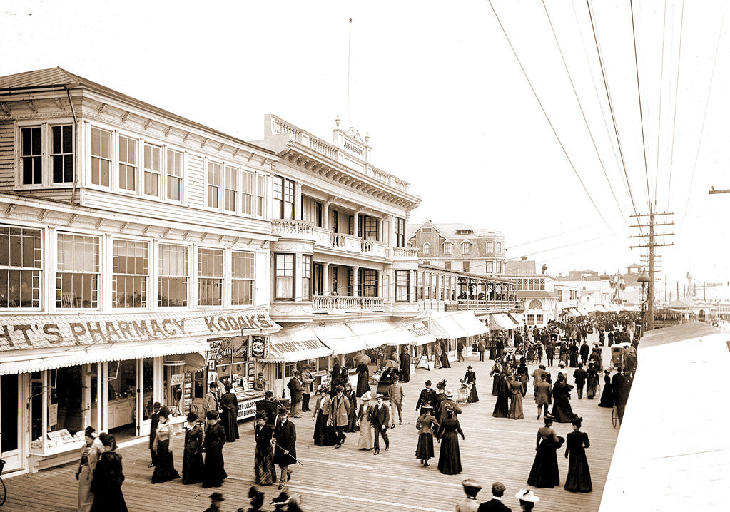 Detail of Board walk towards Steel Pier, Atlantic City by Anonymous