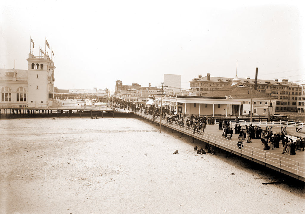 Detail of Board walk west from Steel Pier, Atlantic City by Anonymous