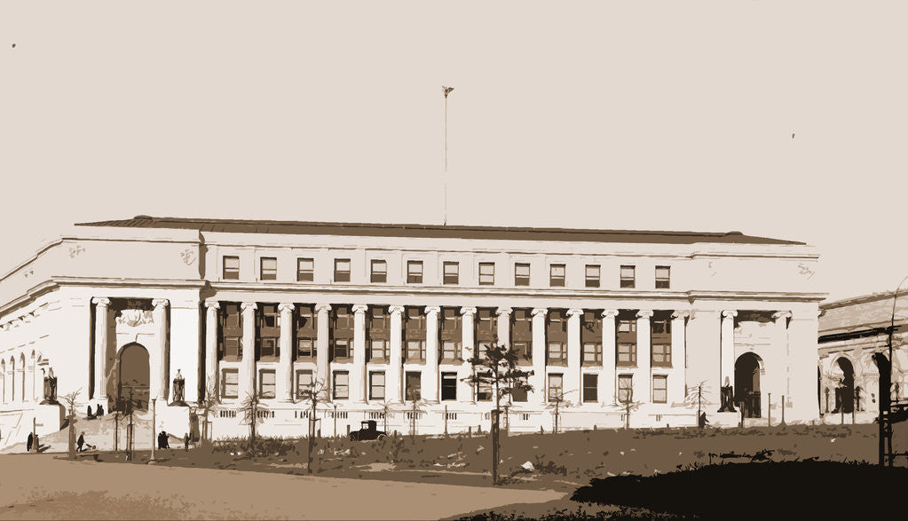 Detail of Post office, Wash(ington) by Anonymous