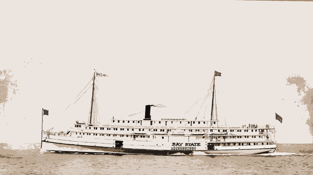 Detail of Steamer Bay State, Stebbins by Anonymous