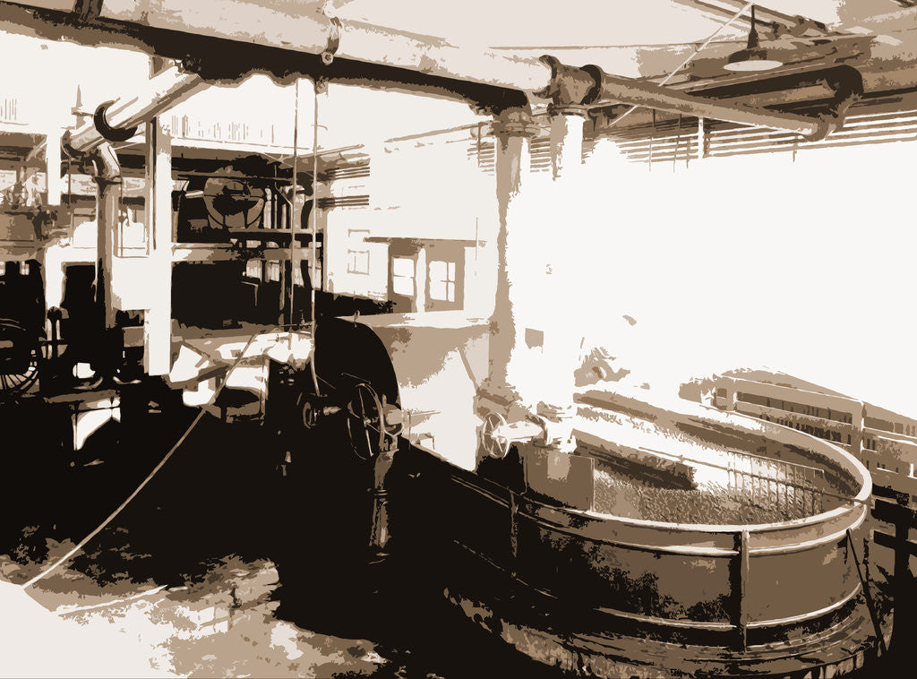 Detail of The Pulp is ground and sizing added, Paper industry by Anonymous