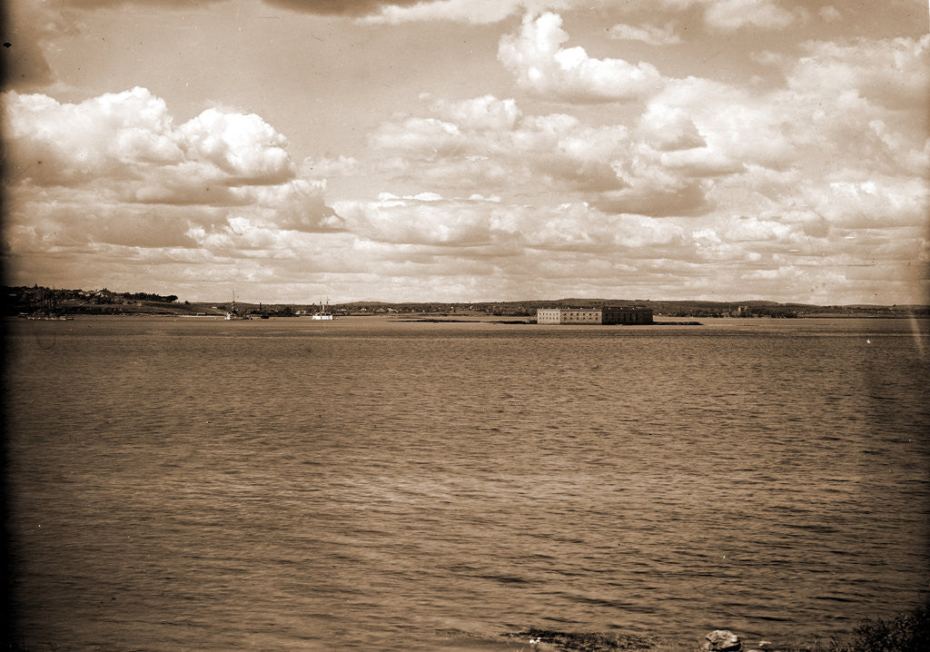 Detail of Fort Gorges in harbor, Portland by Anonymous