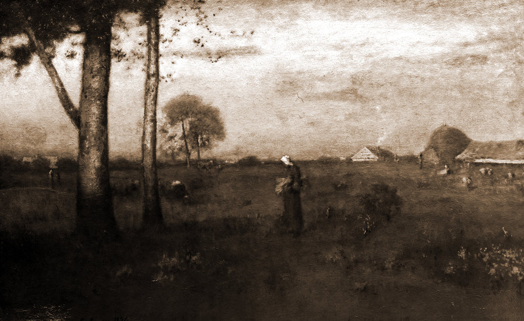 Detail of Sundown by George Inness