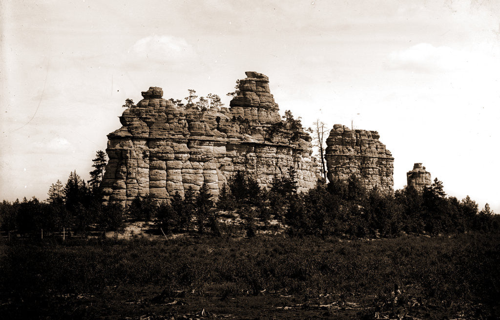 Detail of Castle rocks, Camp Douglass sic by Anonymous