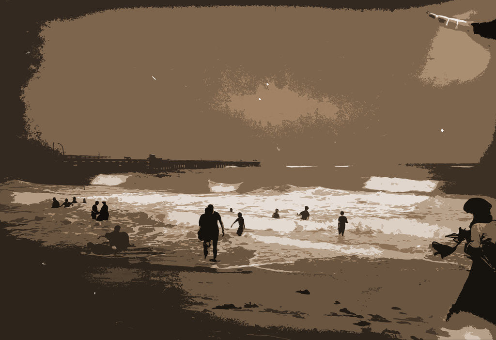Detail of Surf bathing at Palm Beach, Florida by Anonymous
