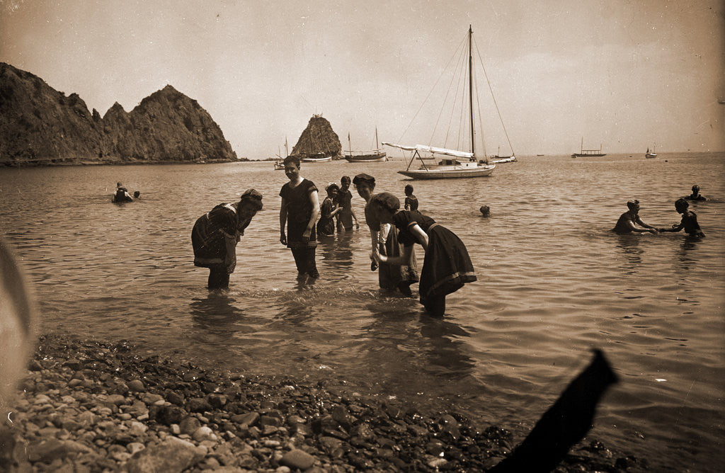 Detail of Bathing at Avalon, Santa Catalina Island by Anonymous