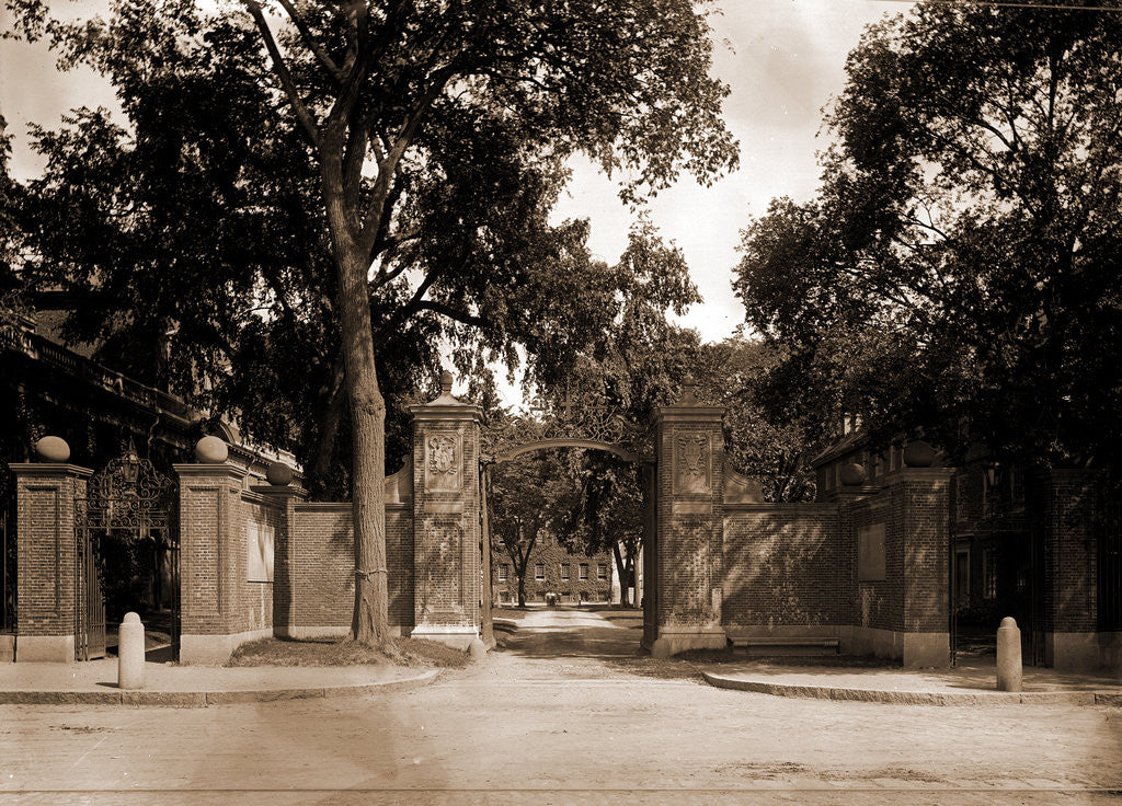 Detail of Harvard Gate, Harvard College by Anonymous
