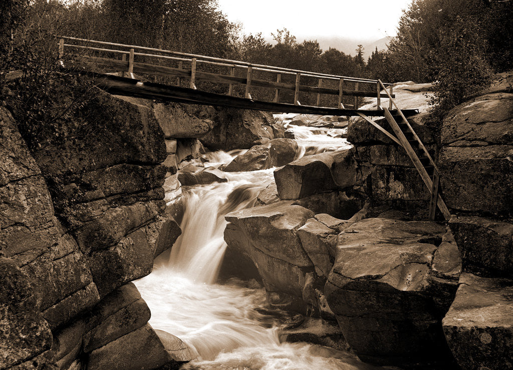 Detail of Upper falls of the Ammonoosuc, White Mountains by Anonymous