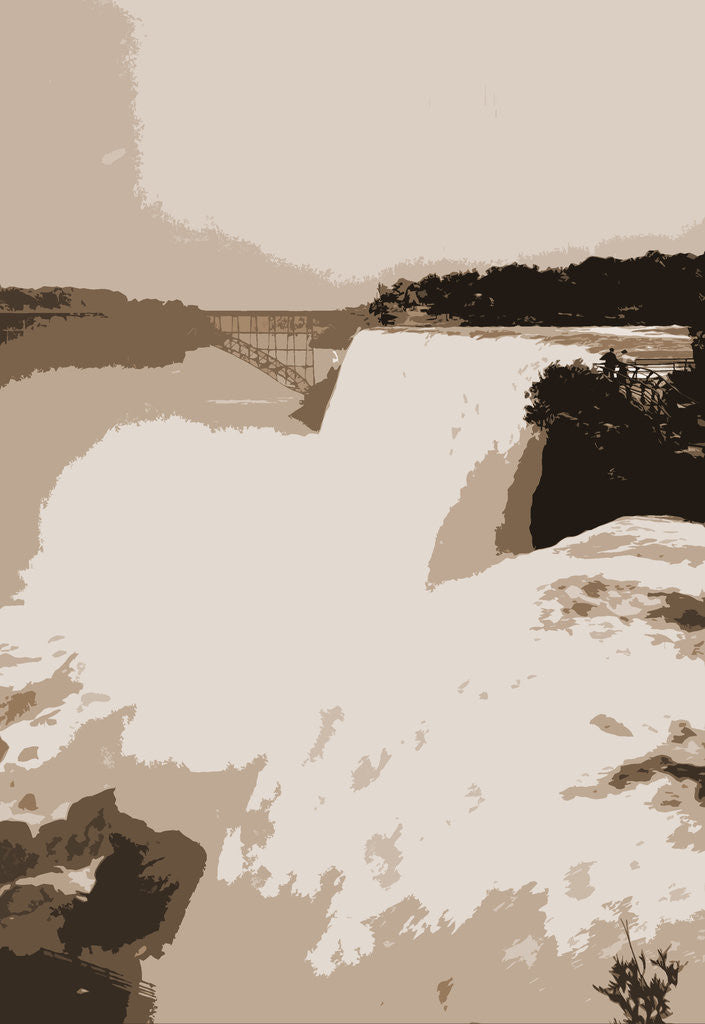 Detail of American Falls from Goat Island, Niagara by Anonymous