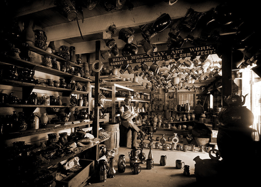 Detail of Interior of the pottery, Biloxi by Anonymous
