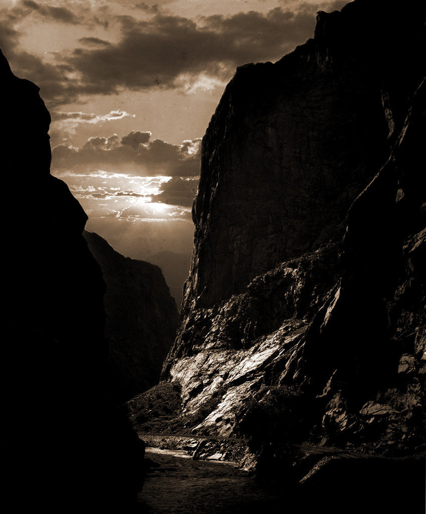 Detail of Sunset in the Royal Gorge, Col by Anonymous
