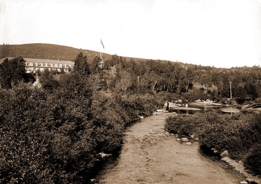 Detail of Ammonoosuc River and Twin Mountain House, White Mountains by Anonymous