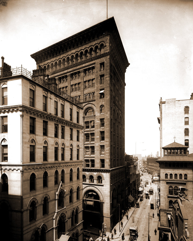 Detail of Ames Building and Washington Street, Boston by Anonymous
