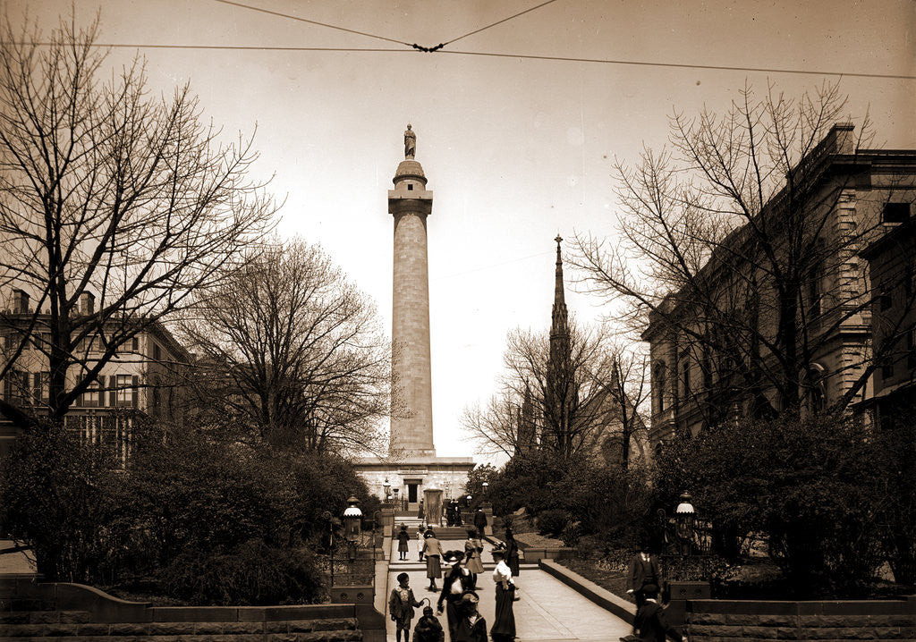 Detail of Washington Monument, Baltimore by Anonymous