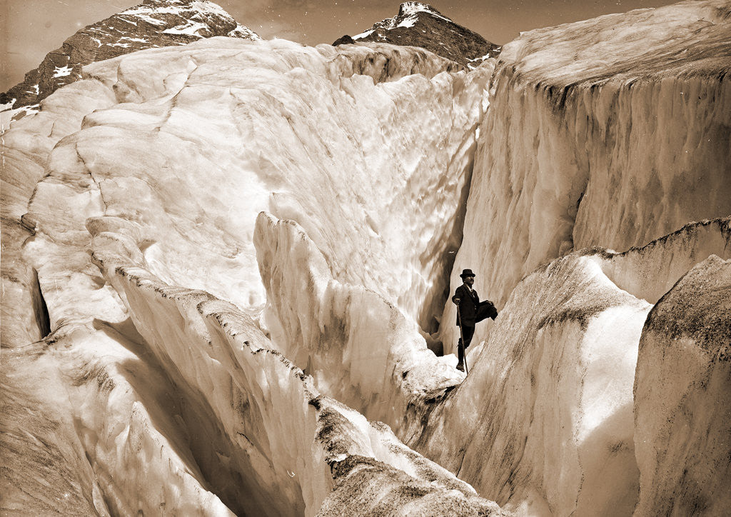 Detail of Crevasse formation in Illecillewaet Glacier, Selkirk Mountains by Anonymous