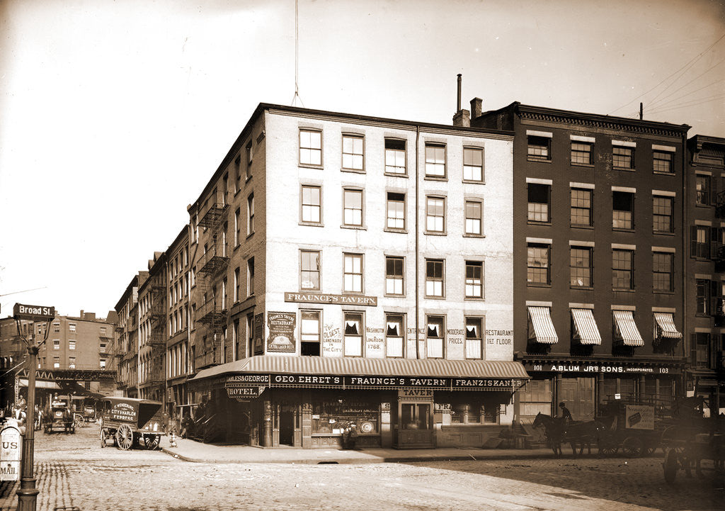 Detail of Fraunce's Tavern, Broad and Pearl Streets by Anonymous