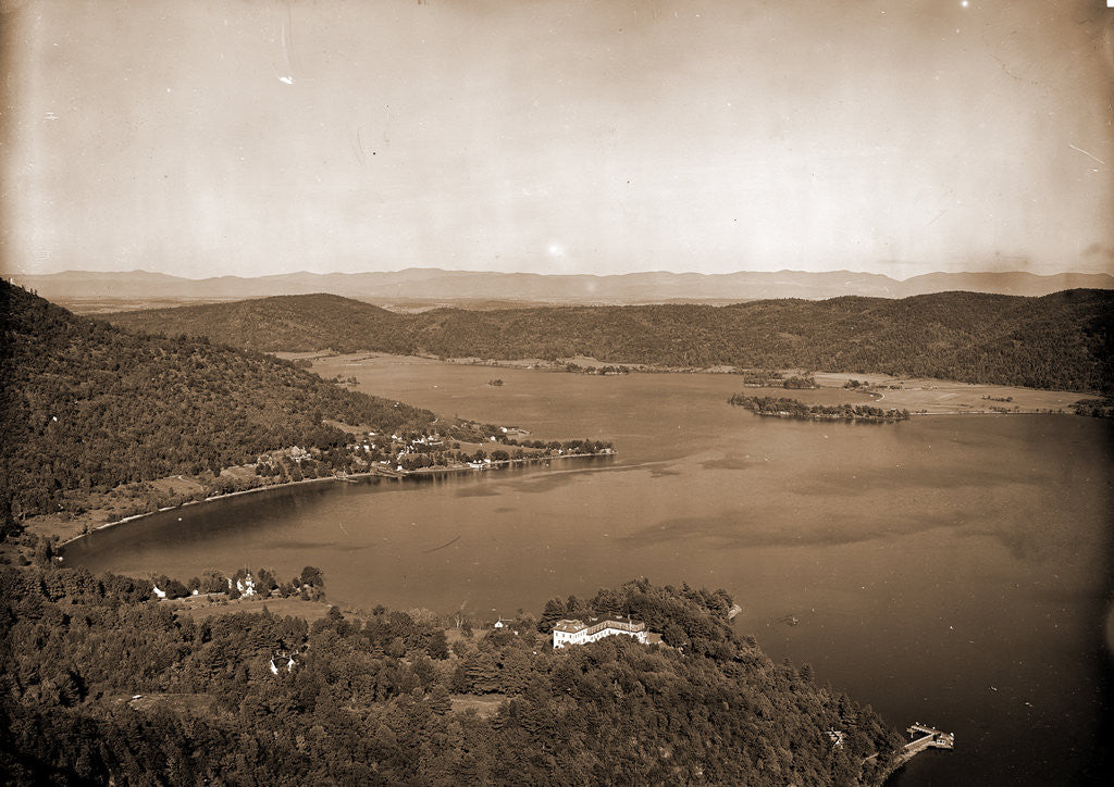 Detail of Foot of lake from Rogers' Rock heights, Lake George by Anonymous