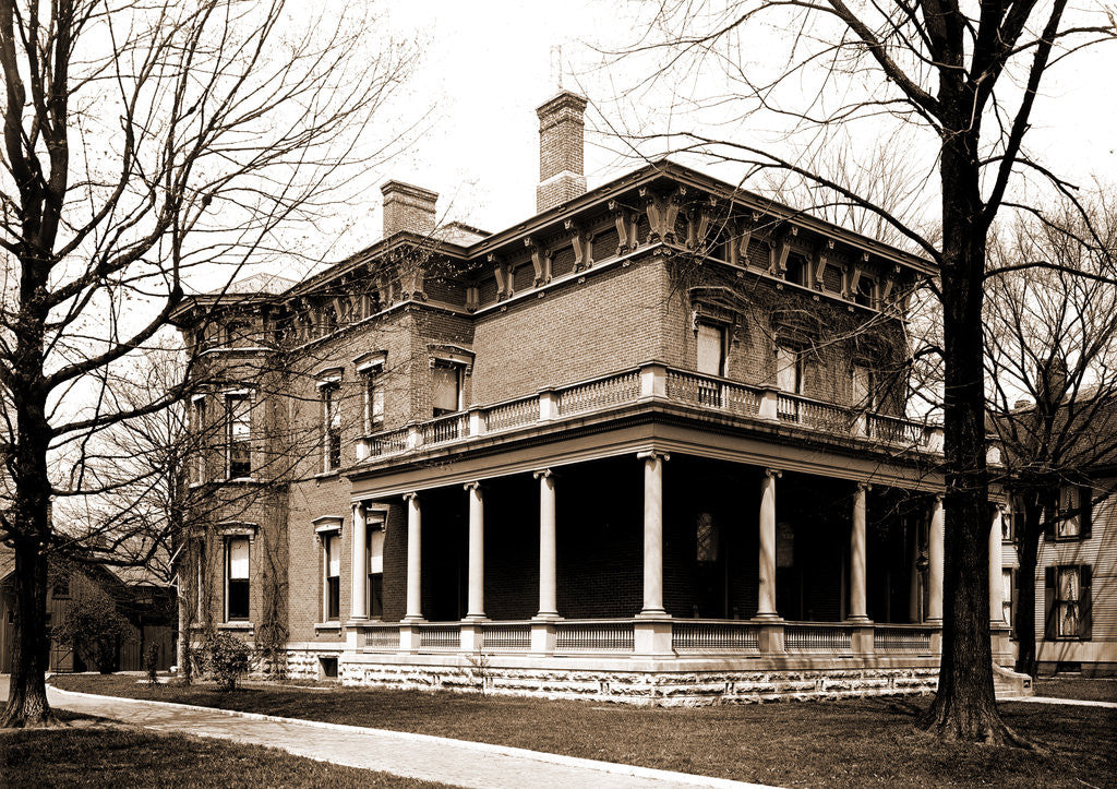 Detail of President Harrison House, North Delaware Street by Anonymous