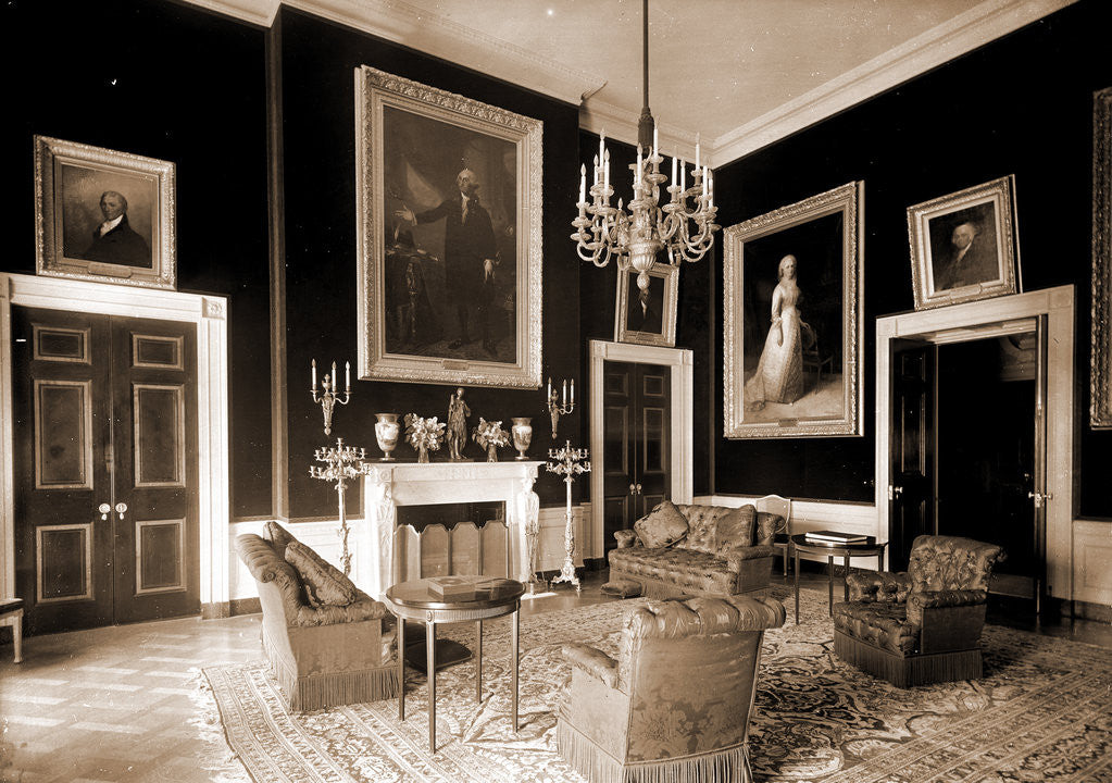 Detail of The Red Room, White House by Anonymous