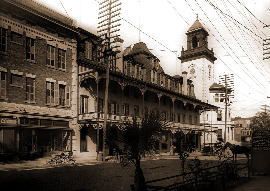Detail of Hotel Duval and Post Office, Jacksonville by Anonymous