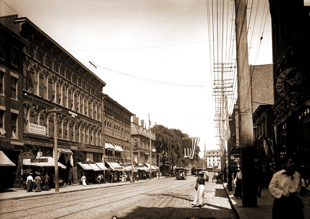 Detail of Congress Street toward Monument Square, Portland by Anonymous