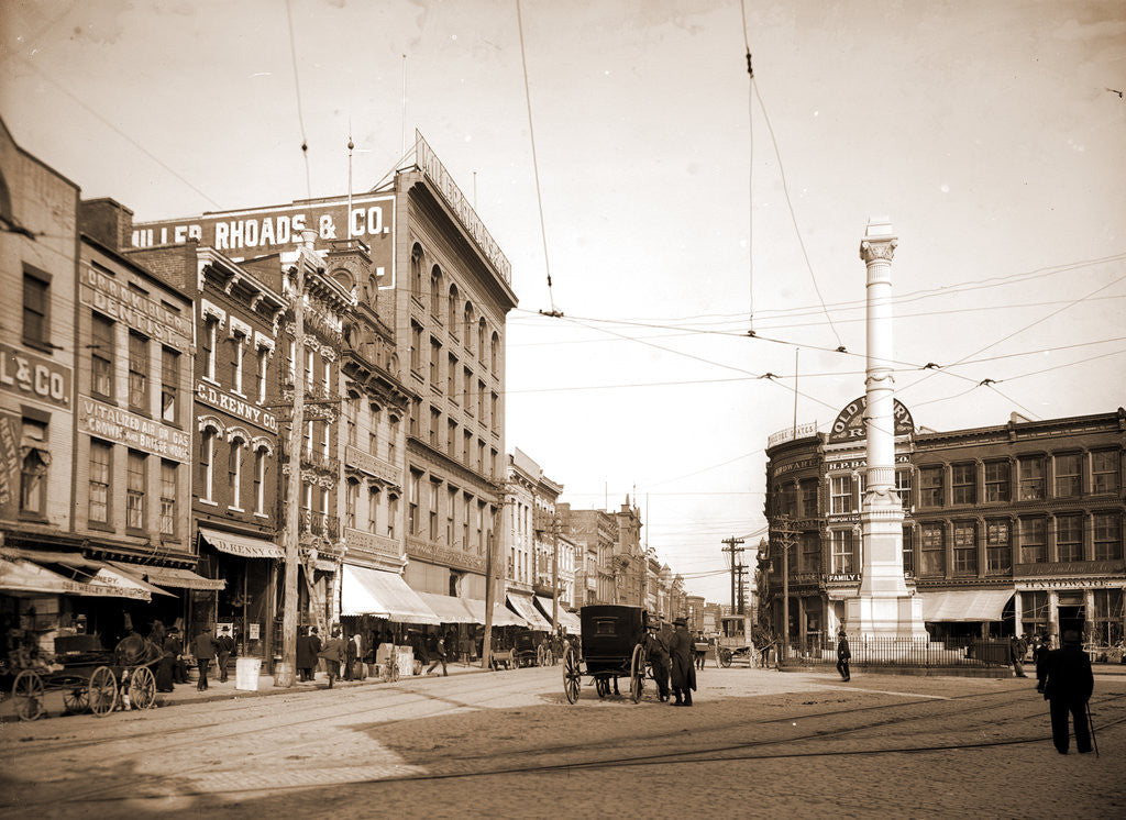 Detail of Main Street and Market Square by Anonymous