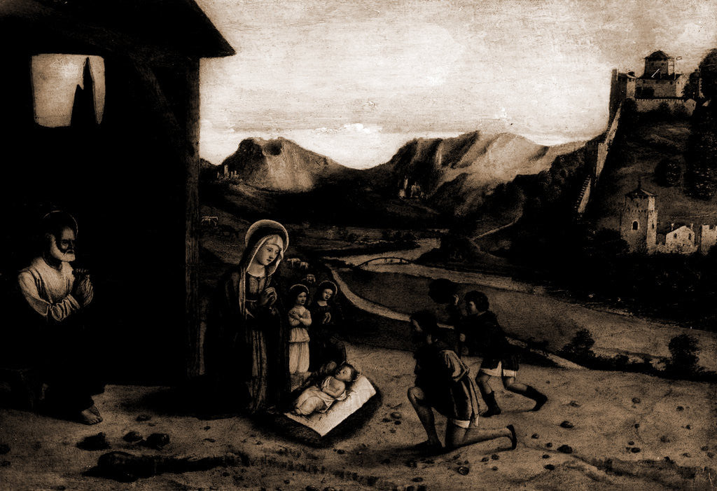 Detail of Adoration of the shepherds, Jesus Christ by Anonymous