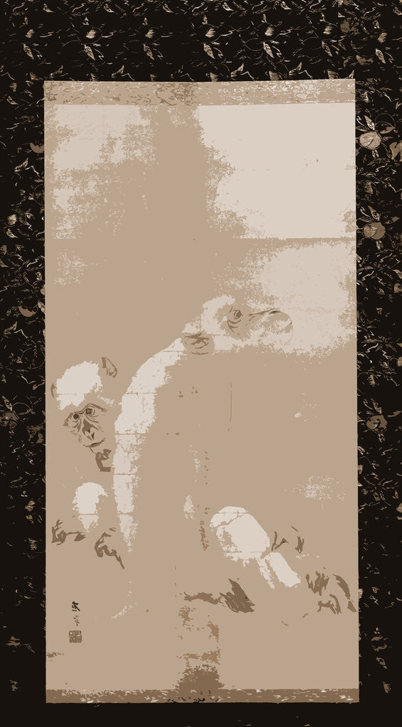 Detail of White monkeys, 1900 by Okio Maruyama
