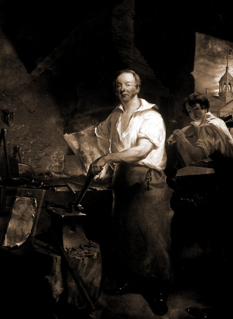 Detail of Pat Lyon at the forge by John Neagle