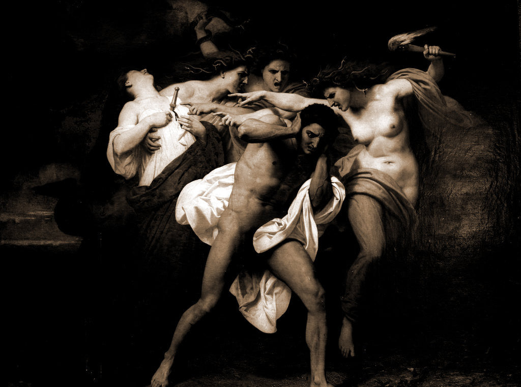 Detail of Orestes pursued by the Furies, 1862 by William Adolphe Bouguereau