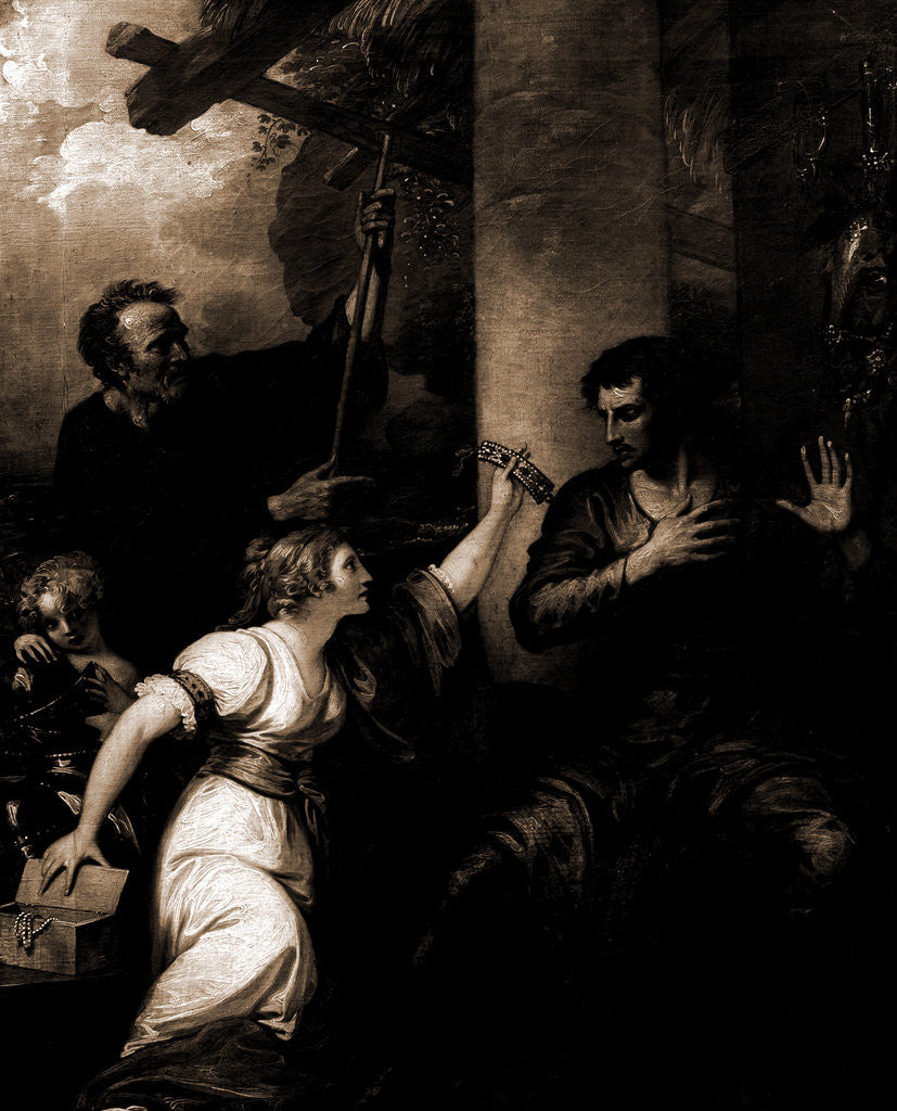 Detail of The hero returned by Benjamin West