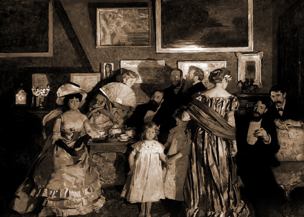 Detail of Evening in a studio by Anonymous