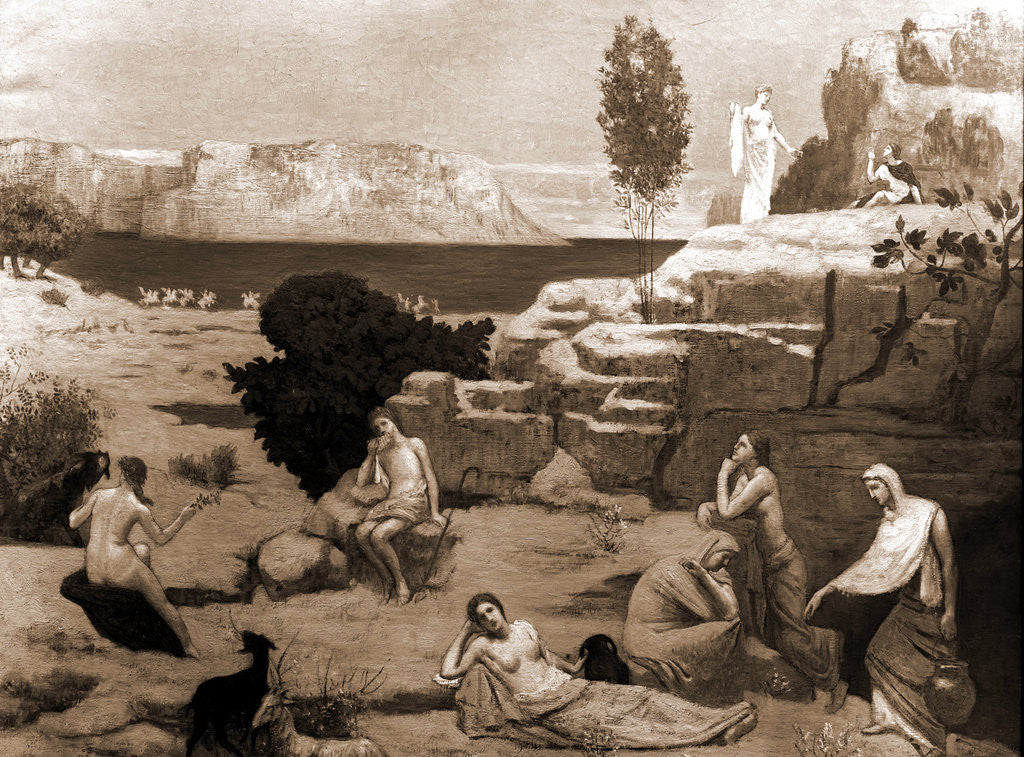 Detail of A vision of antiquity by Pierre Puvis de Chavannes