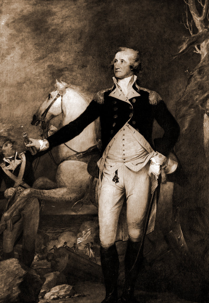 Detail of George Washington, full-length portrait by horse by George Washington