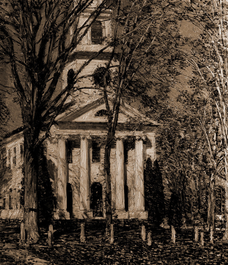 Detail of Church in autumn by Anonymous